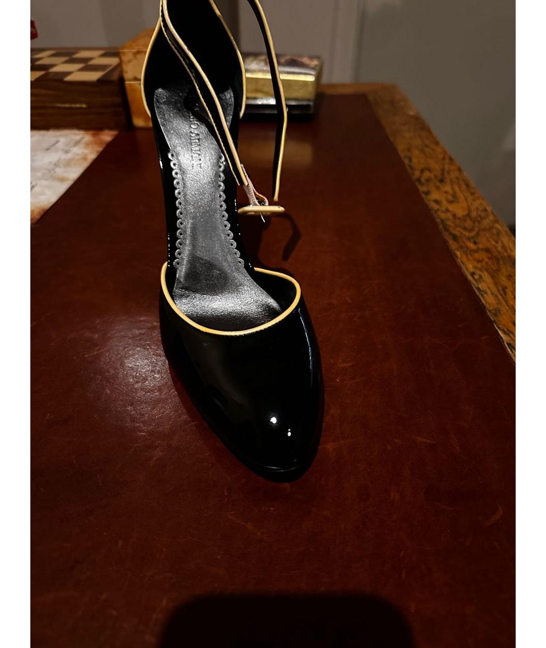 GIORGIO ARMANI Черные туфли из лакированной кожи, фото 2