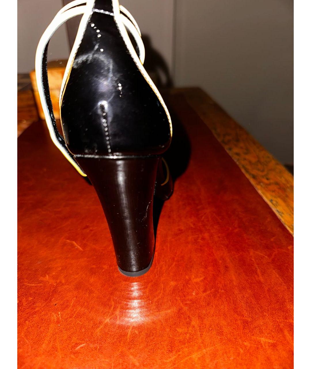 GIORGIO ARMANI Черные туфли из лакированной кожи, фото 4