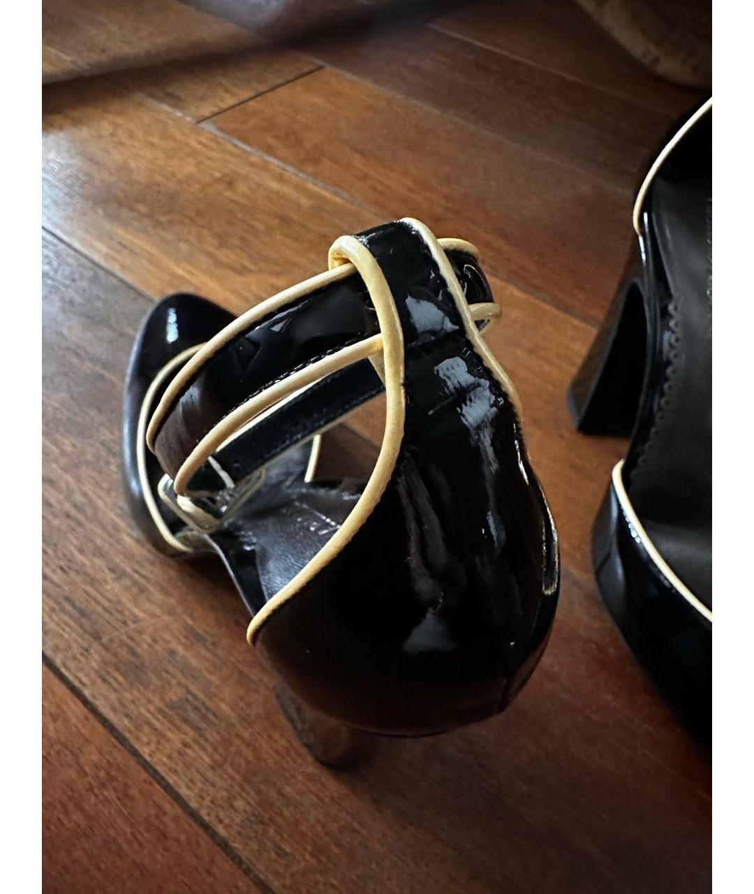 GIORGIO ARMANI Черные туфли из лакированной кожи, фото 3