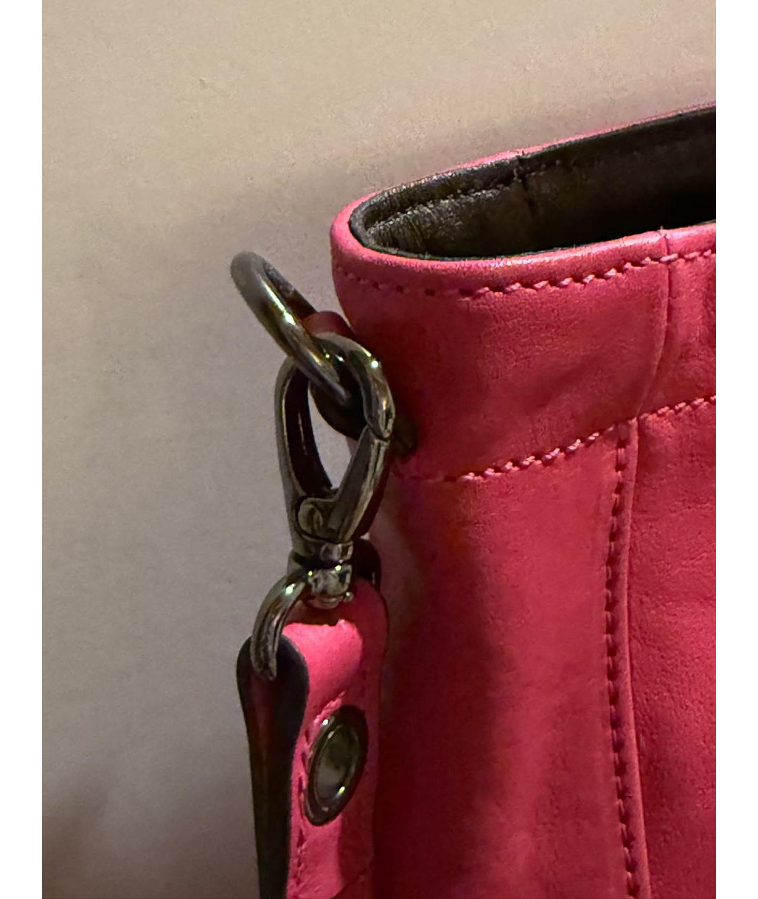 LONGCHAMP Фуксия кожаная сумка с короткими ручками, фото 4