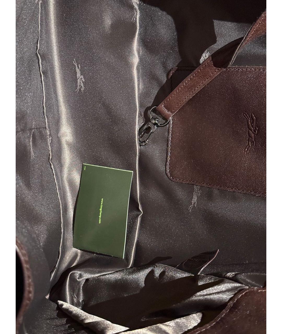 LONGCHAMP Фуксия кожаная сумка с короткими ручками, фото 3