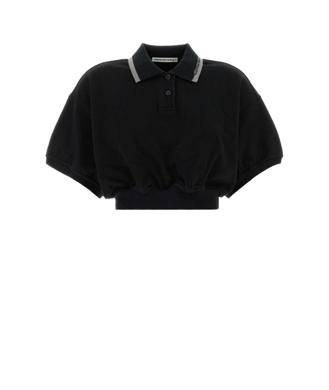 T BY ALEXANDER WANG Черная хлопковая футболка, фото 1