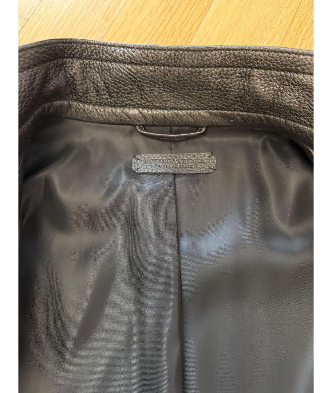 BOTTEGA VENETA Черная кожаная куртка, фото 6