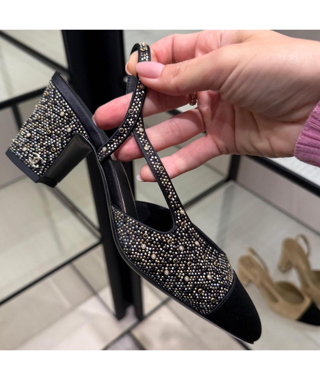 CHANEL Черные замшевые туфли, фото 3