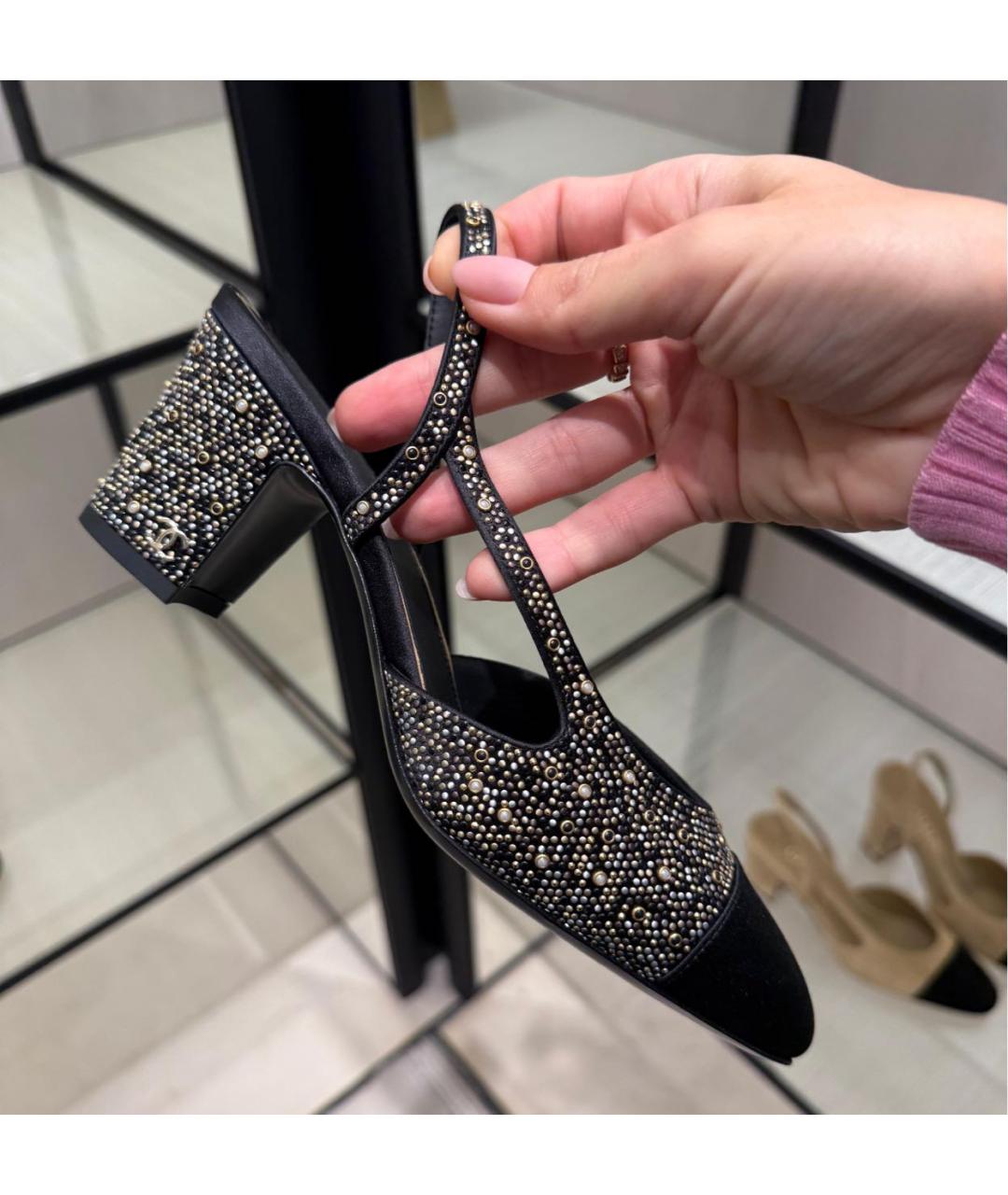 CHANEL Черные замшевые туфли, фото 2