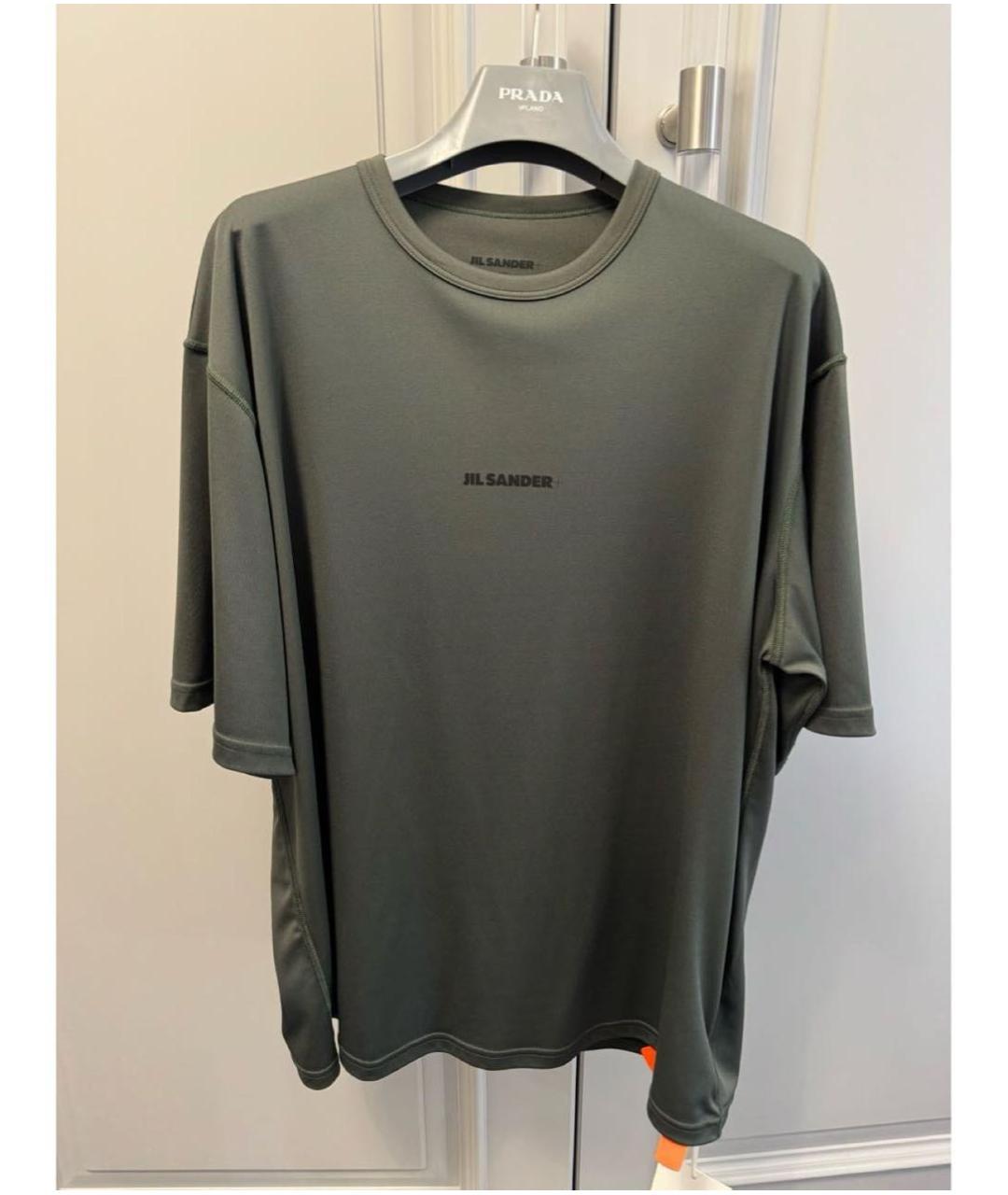 JIL SANDER Хаки футболка, фото 2