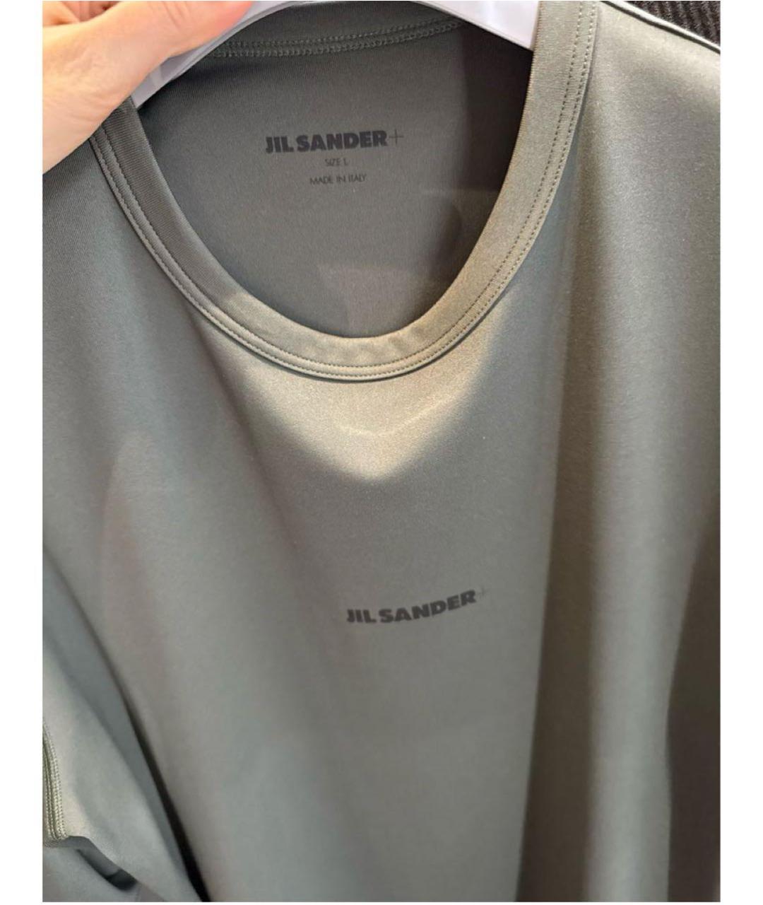 JIL SANDER Хаки футболка, фото 5