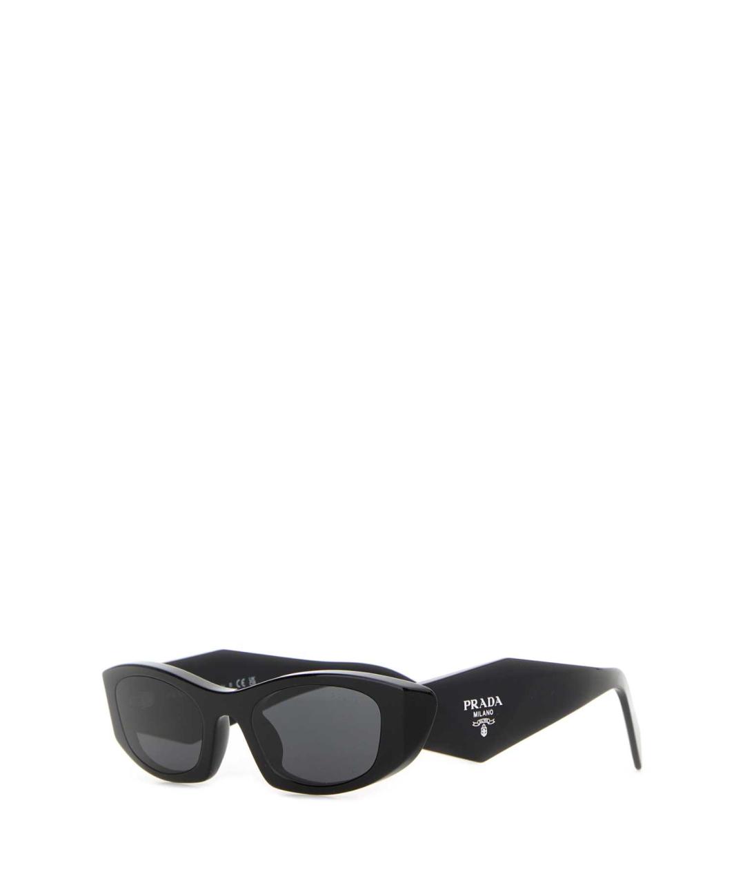 PRADA Черные пластиковые солнцезащитные очки, фото 2