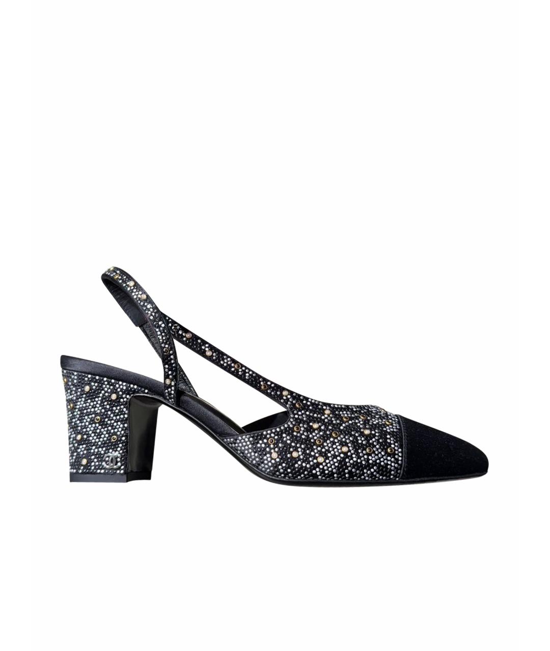 CHANEL Черные замшевые туфли, фото 1