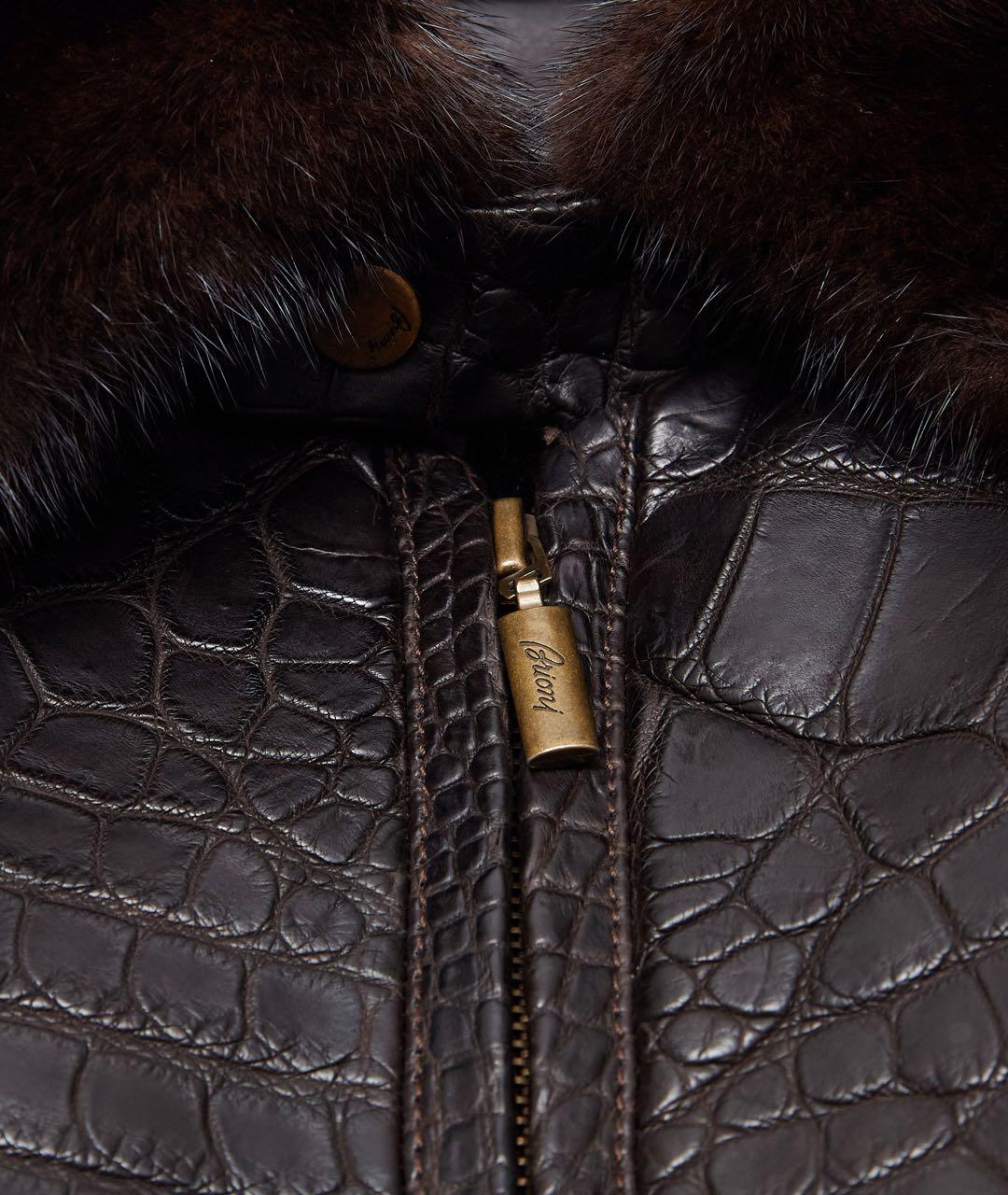 BRIONI Коричневая куртка из экзотической кожи, фото 3