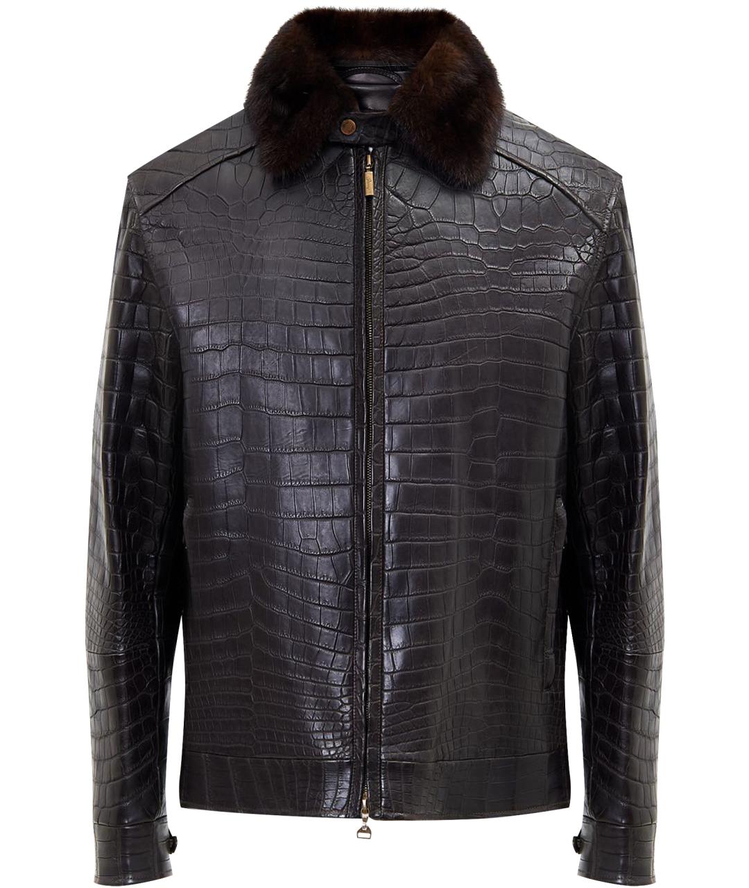 BRIONI Коричневая куртка из экзотической кожи, фото 1