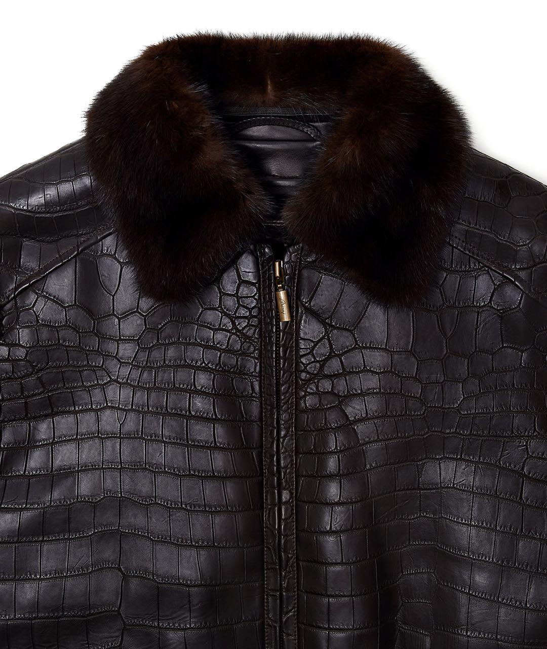 BRIONI Коричневая куртка из экзотической кожи, фото 2