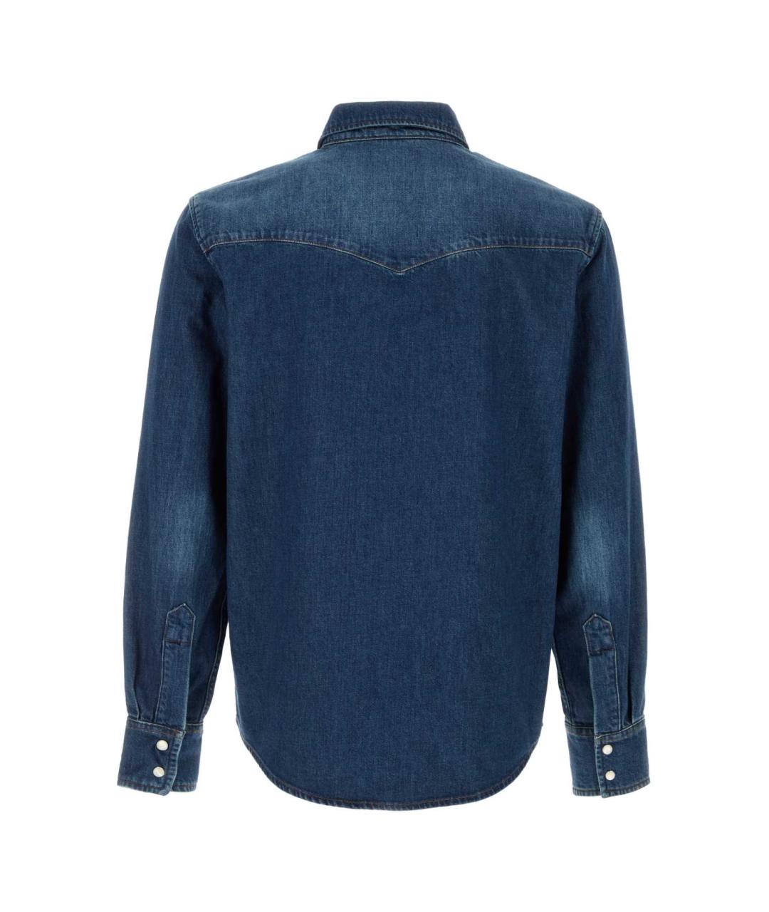 A.P.C. Синяя хлопковая кэжуал рубашка, фото 2