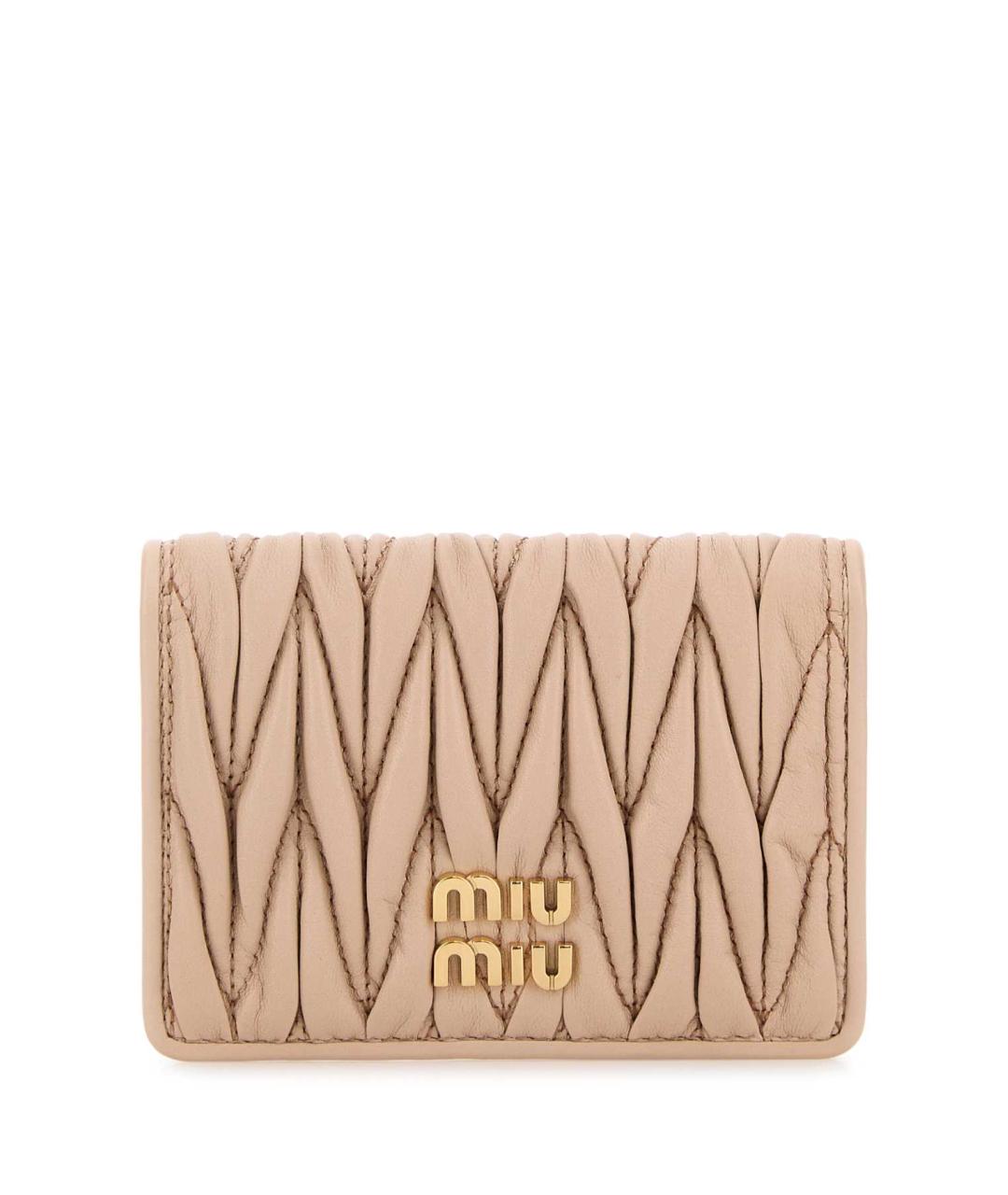 MIU MIU Розовый кожаный кошелек, фото 1