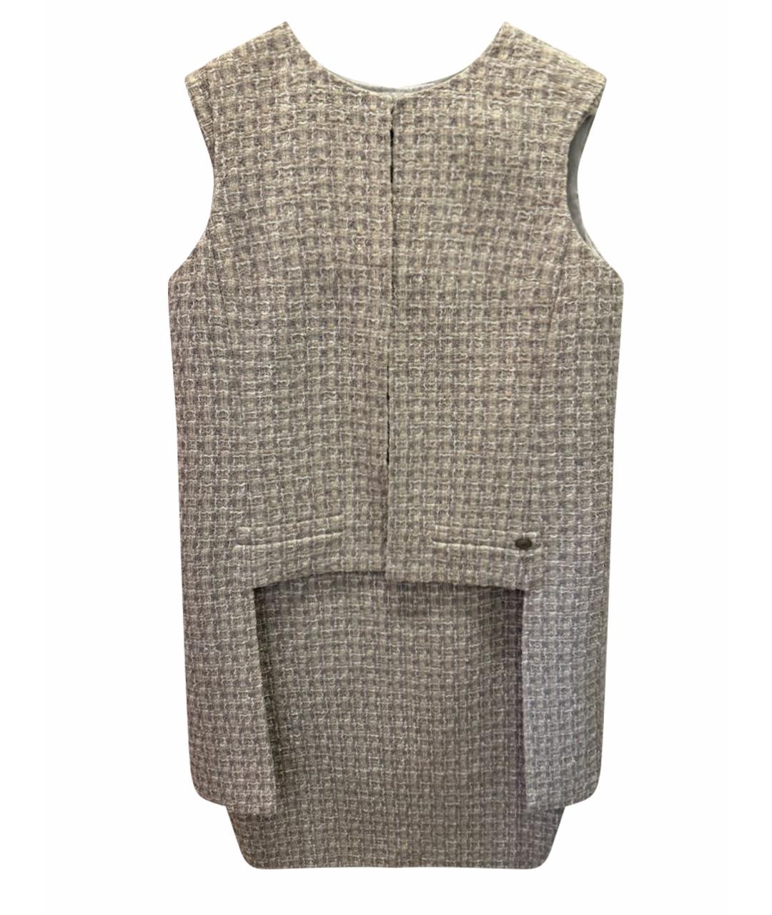 CHANEL Бежевый твидовый костюм с юбками, фото 7