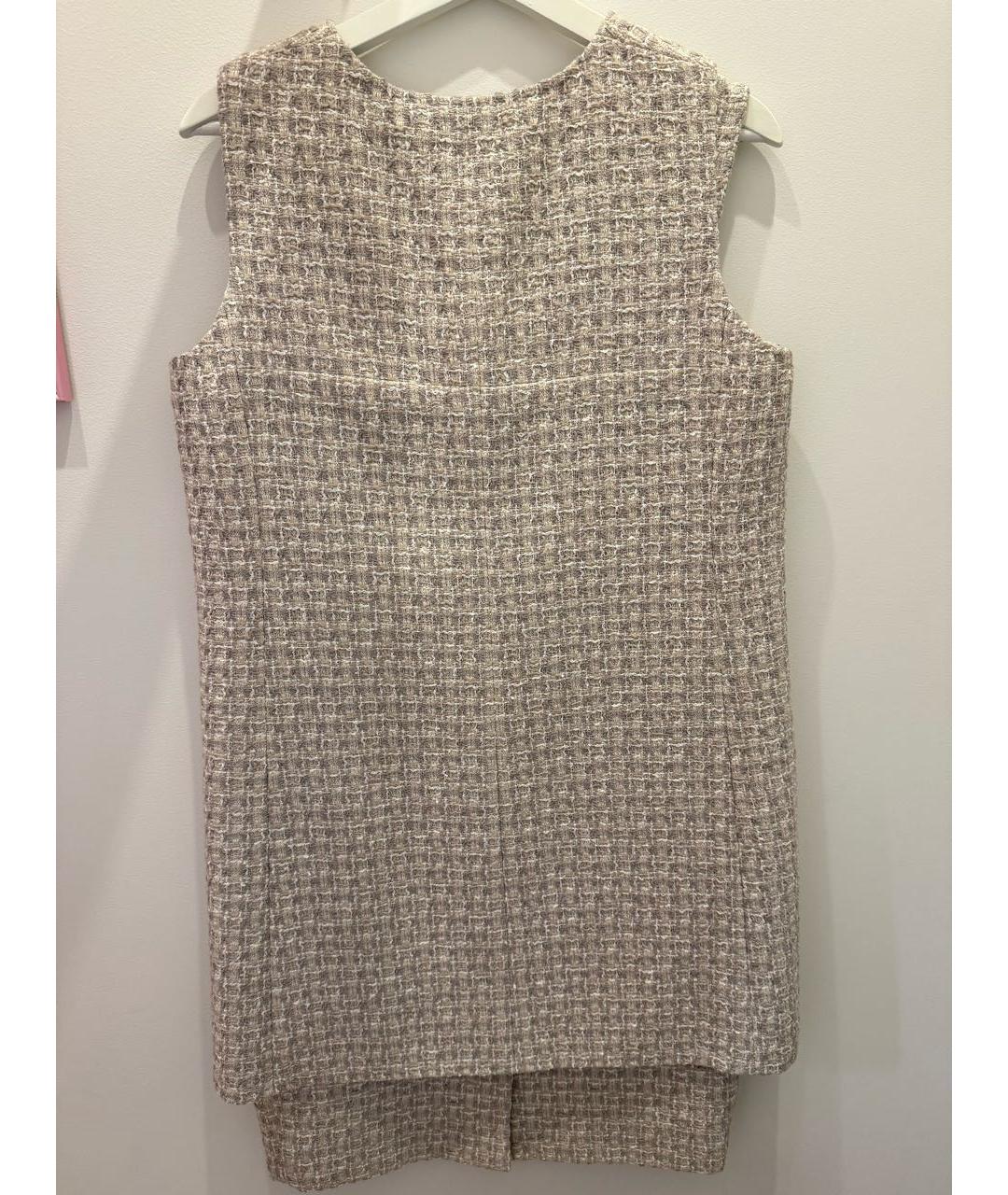 CHANEL Бежевый твидовый костюм с юбками, фото 4