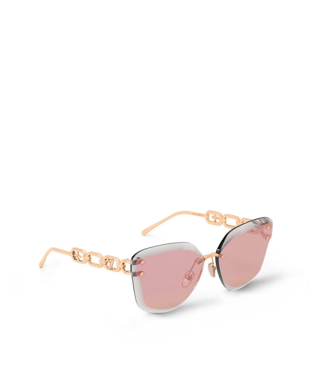 LOUIS VUITTON Желтые металлические солнцезащитные очки, фото 3