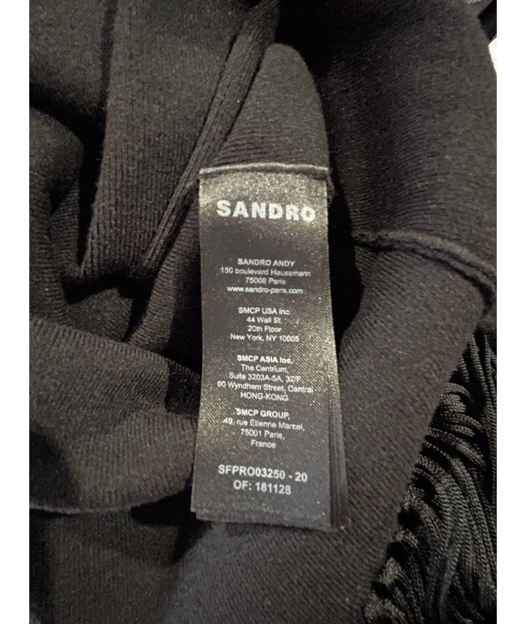 SANDRO Черное вискозное платье, фото 5