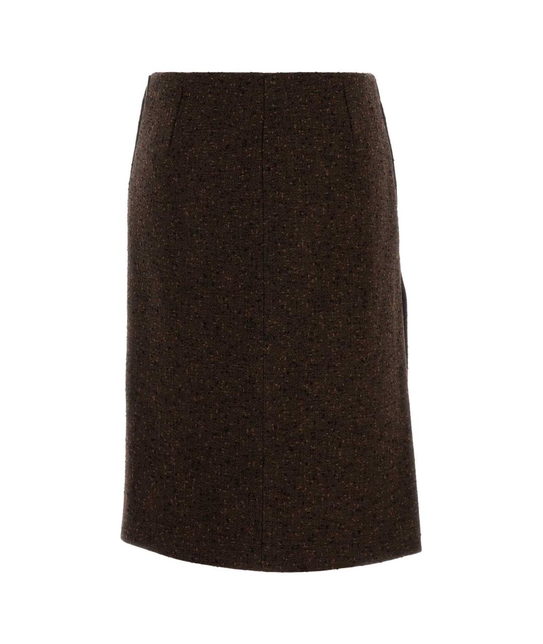GUCCI Коричневая юбка миди, фото 2