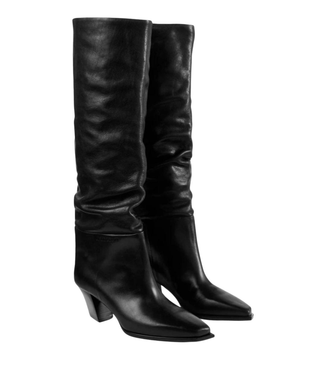 JIMMY CHOO Черные кожаные сапоги, фото 4