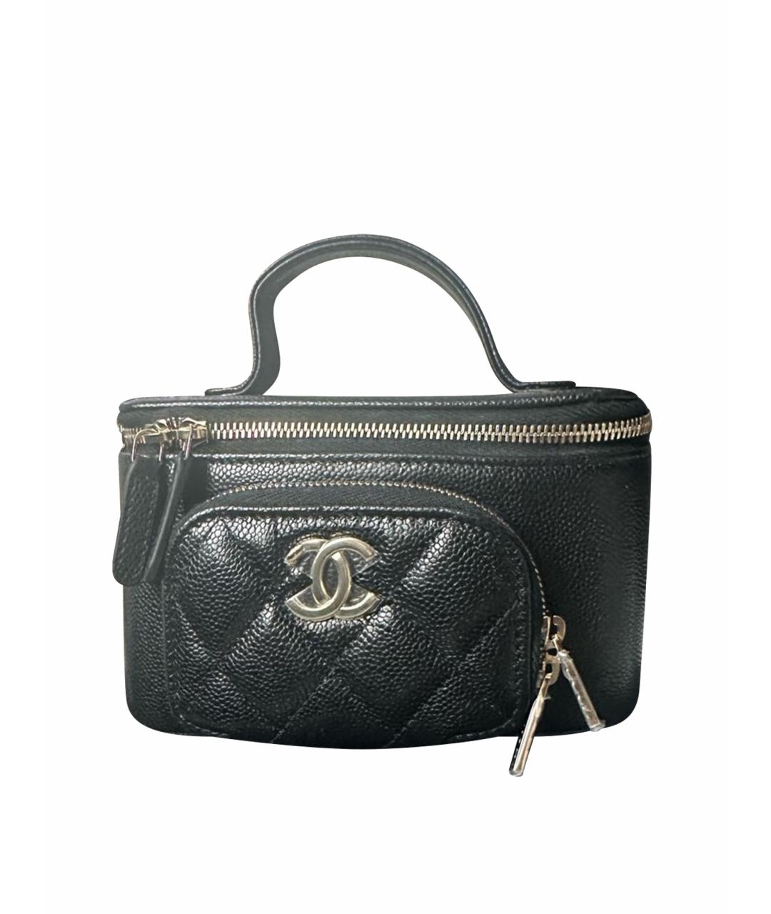 CHANEL Черная кожаная сумка через плечо, фото 1