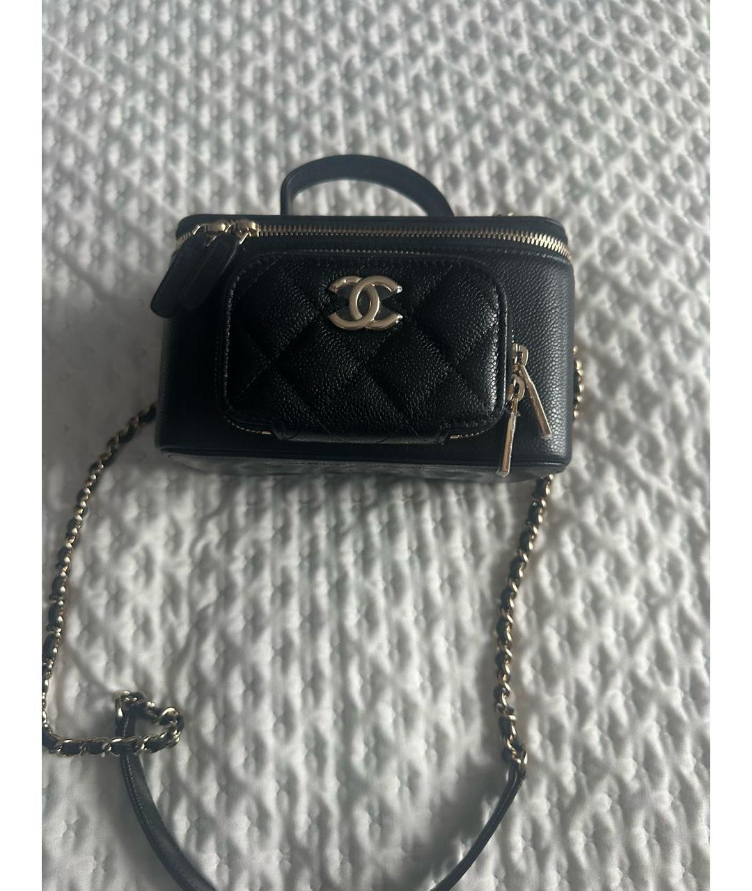 CHANEL Черная кожаная сумка через плечо, фото 2