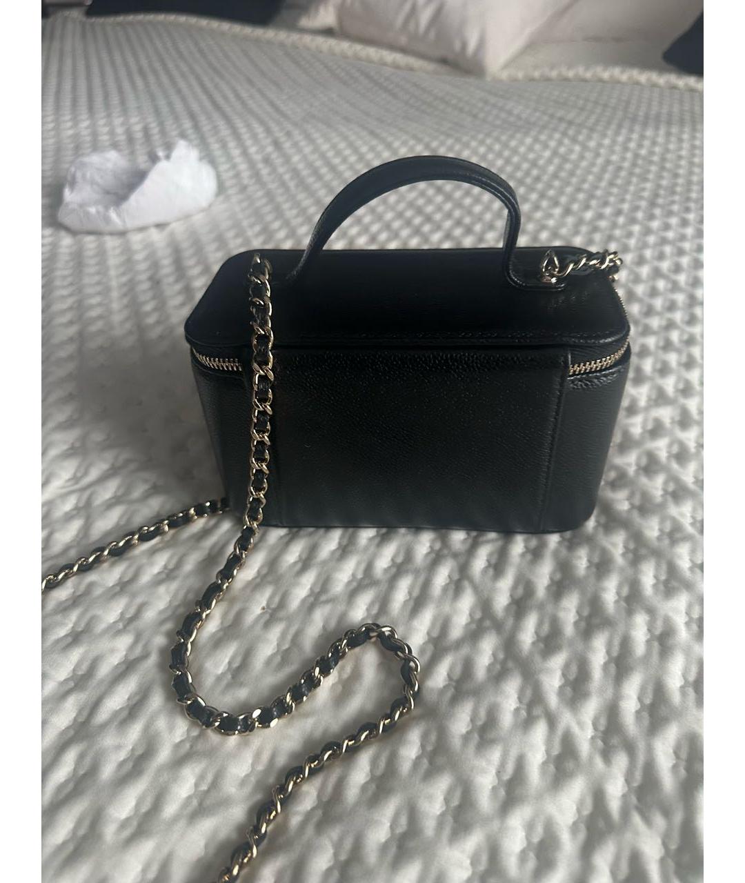 CHANEL Черная кожаная сумка через плечо, фото 3