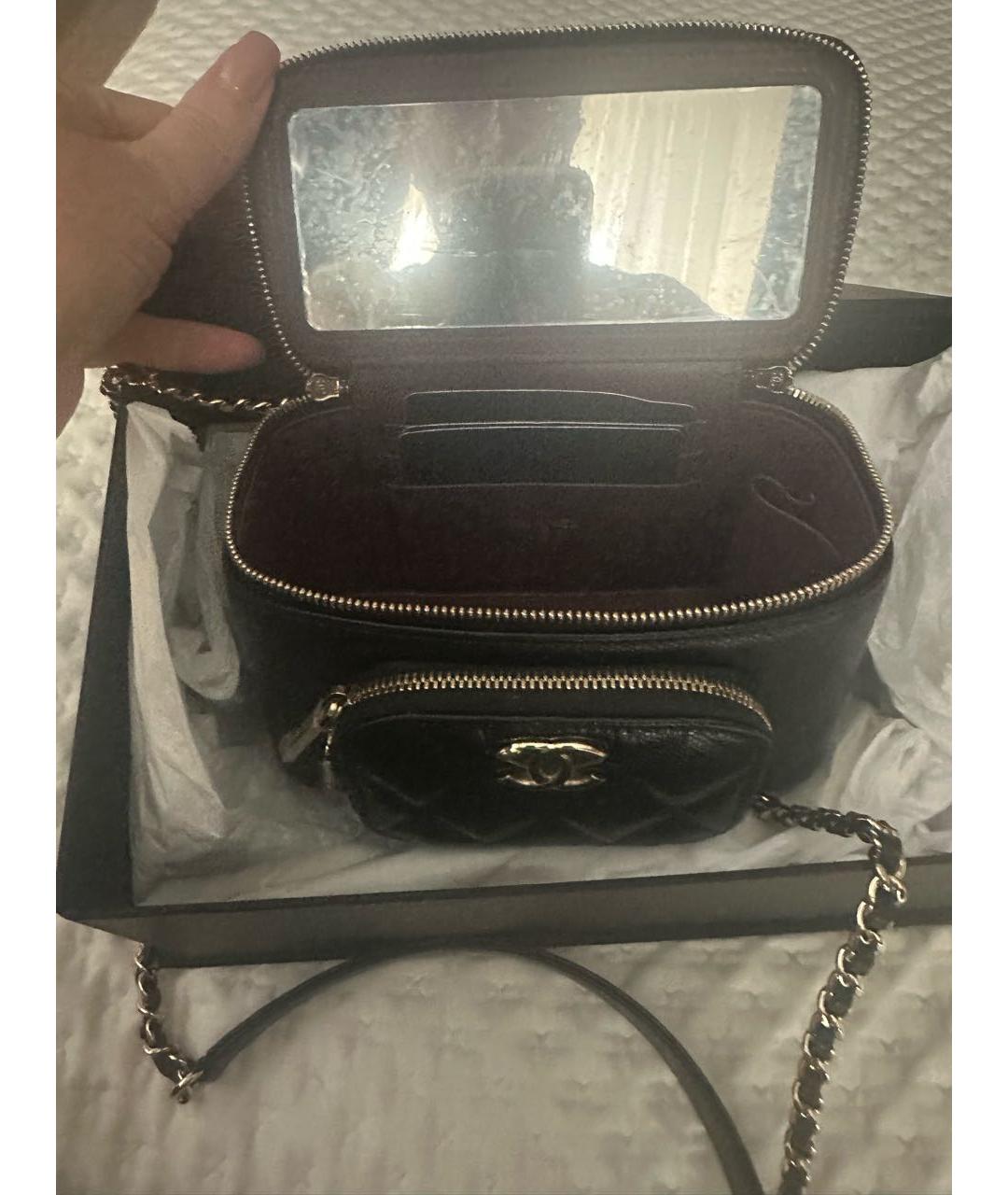 CHANEL Черная кожаная сумка через плечо, фото 4