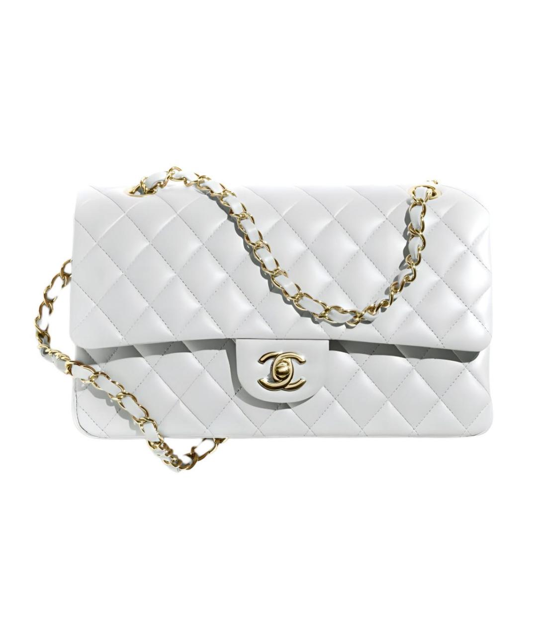 CHANEL Белая кожаная сумка через плечо, фото 1