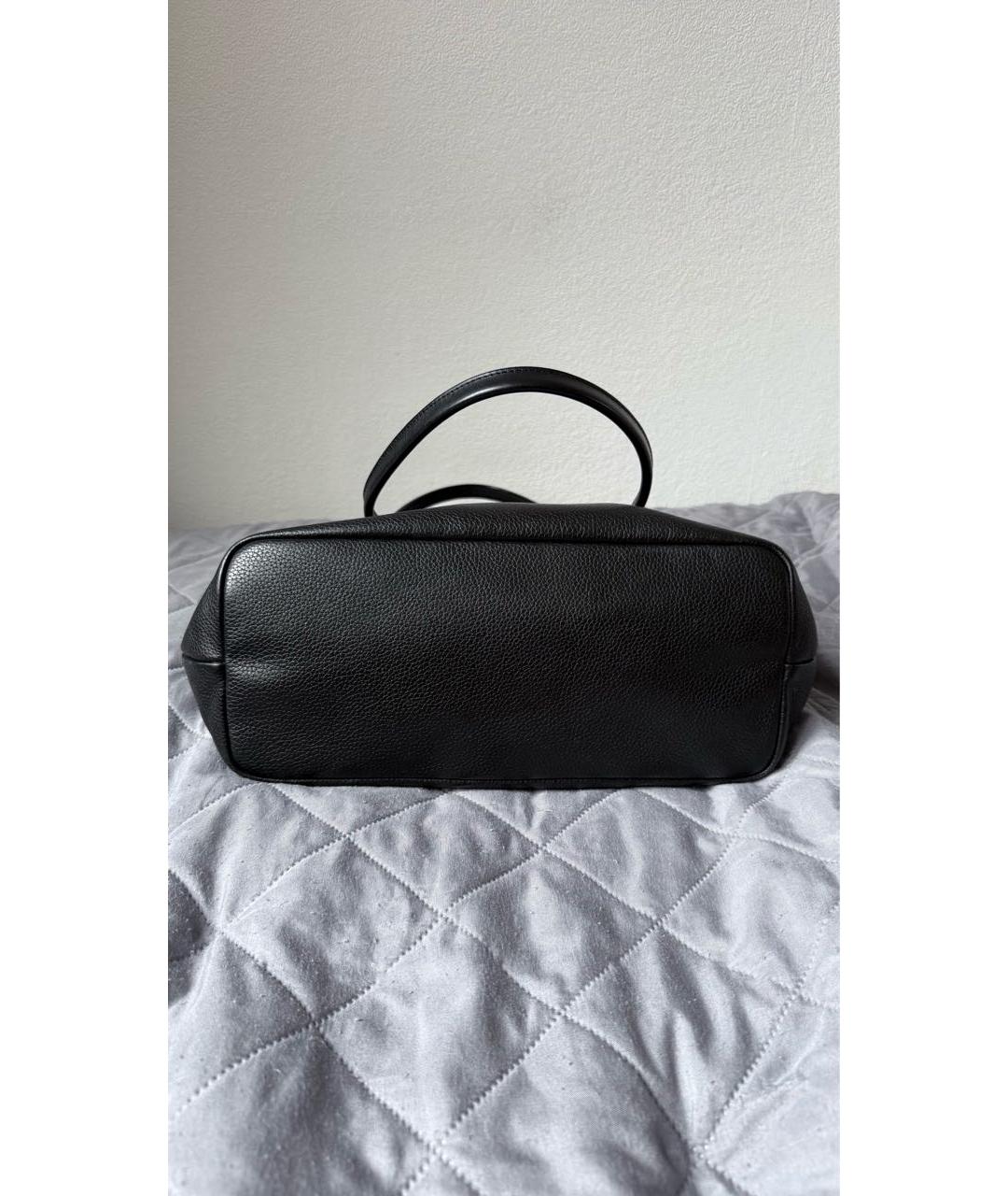 LONGCHAMP Черная кожаная сумка тоут, фото 8