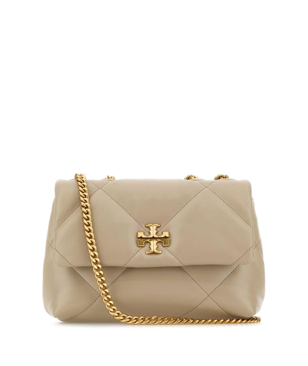 TORY BURCH Бежевая кожаная сумка через плечо, фото 1