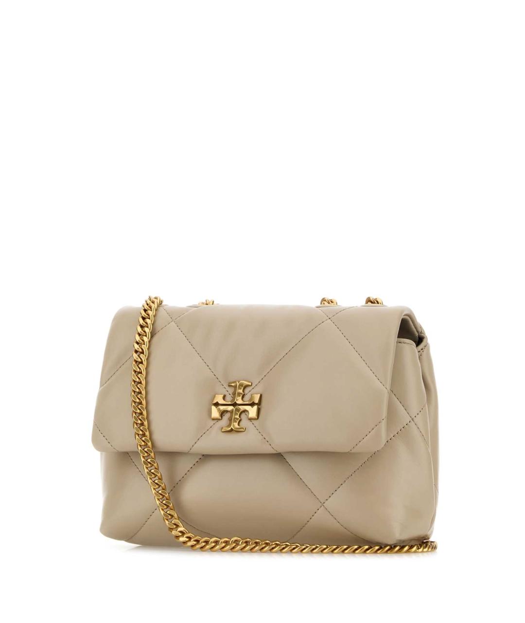 TORY BURCH Бежевая кожаная сумка через плечо, фото 2