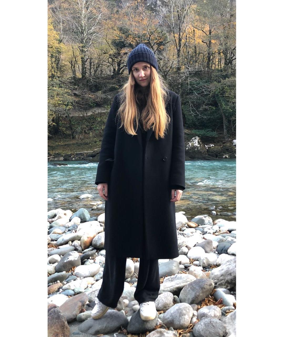 COS Черное шерстяное пальто, фото 6