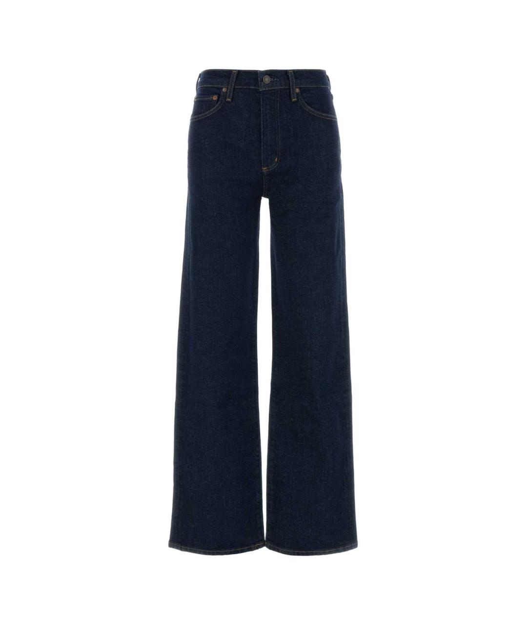 AGOLDE Синие хлопко-эластановые прямые джинсы, фото 1