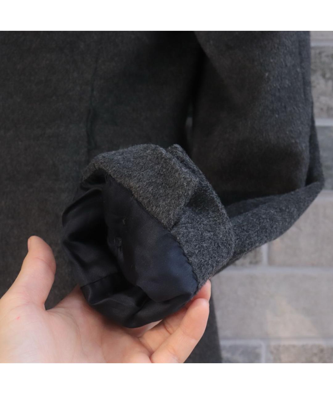 MAX MARA STUDIO Серое шерстяное пальто, фото 5