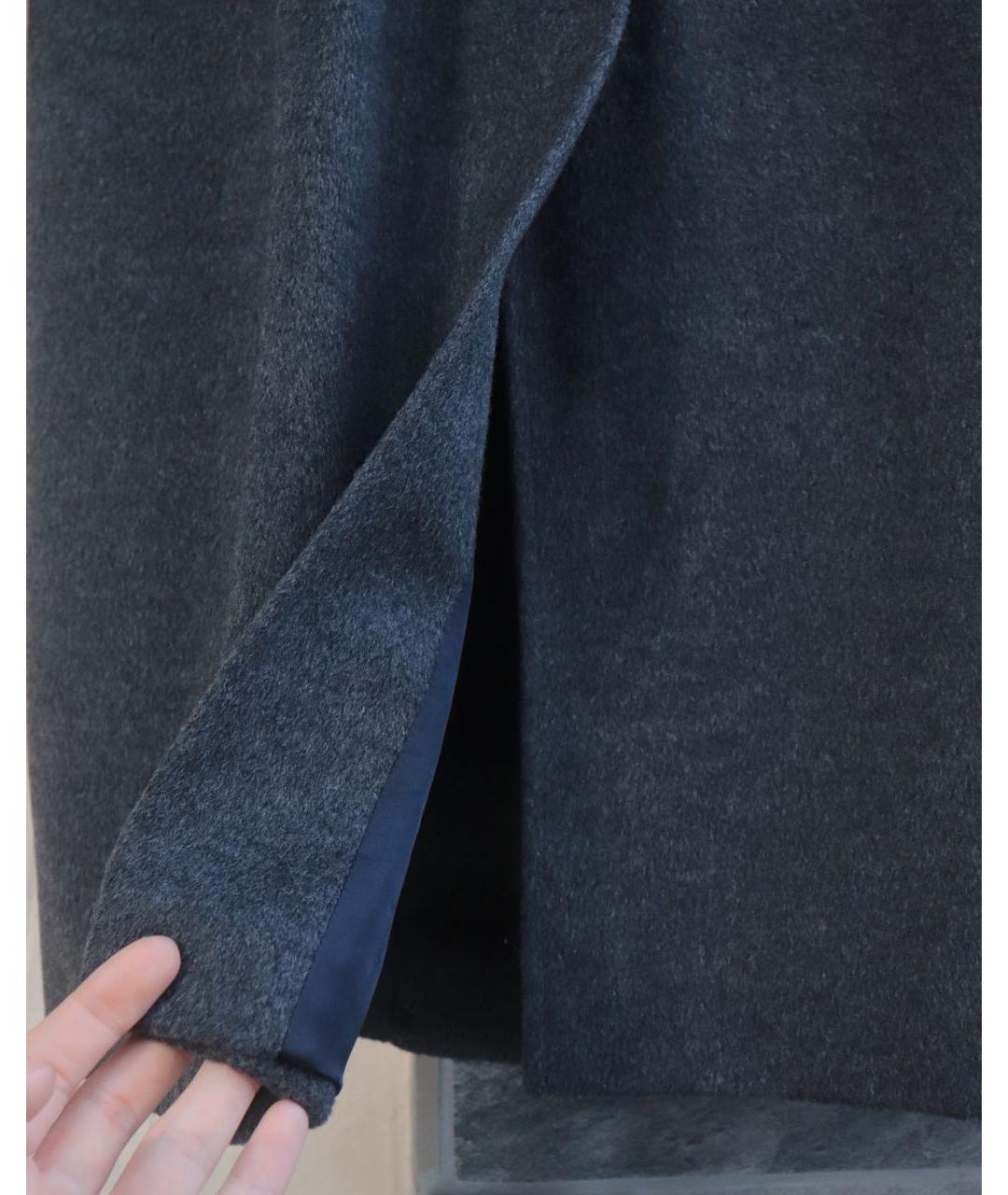 MAX MARA STUDIO Серое шерстяное пальто, фото 6