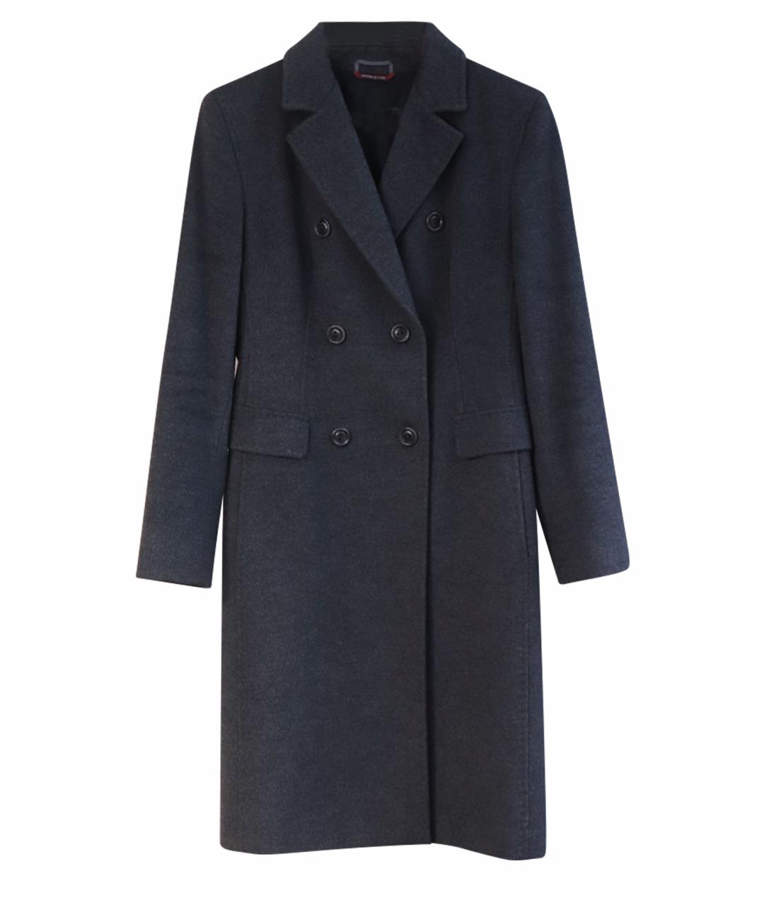 MAX MARA STUDIO Серое шерстяное пальто, фото 1