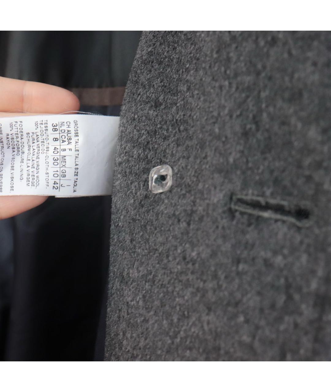 MAX MARA STUDIO Серое шерстяное пальто, фото 7
