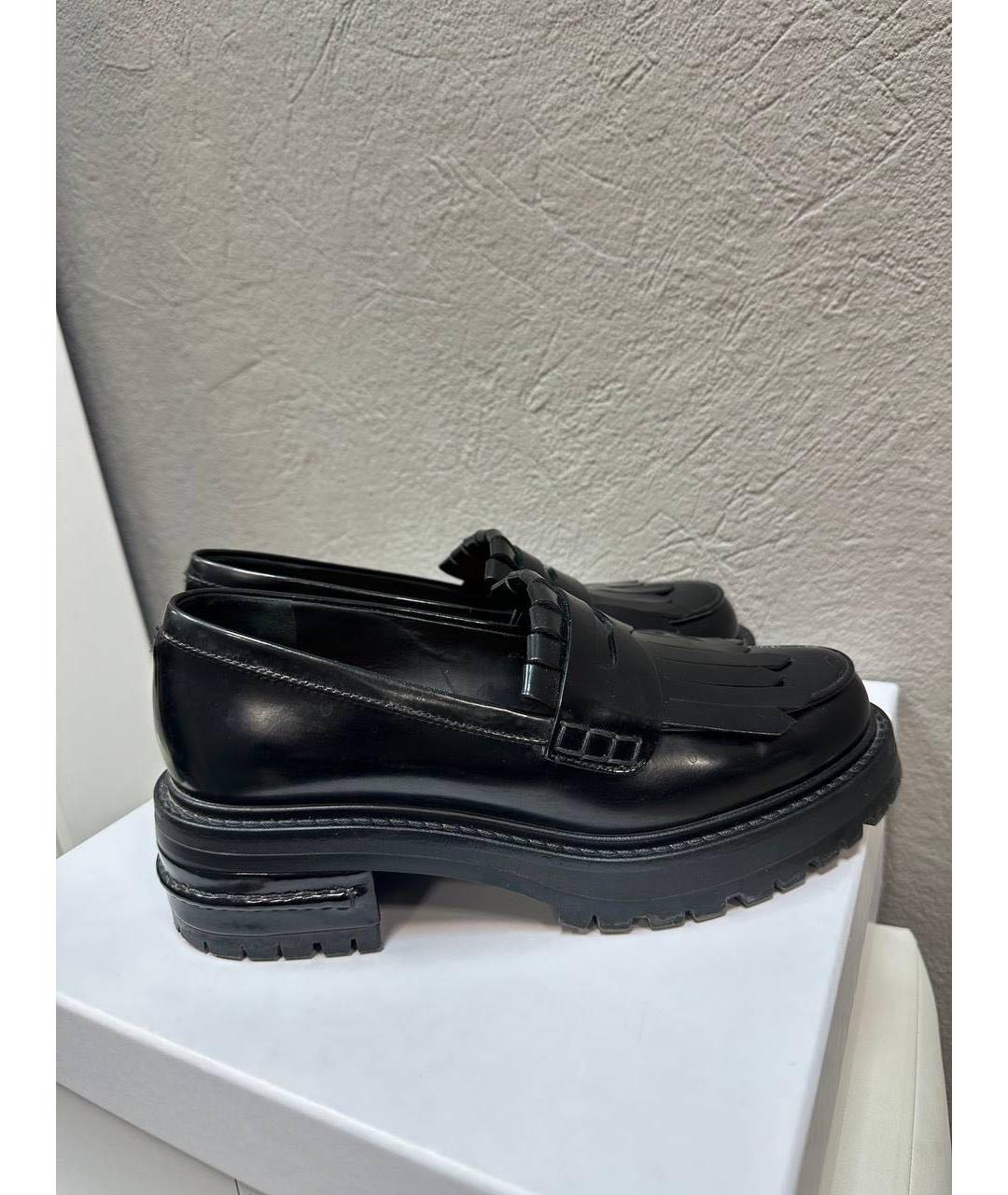 CHRISTIAN DIOR Черные лоферы из лакированной кожи, фото 4