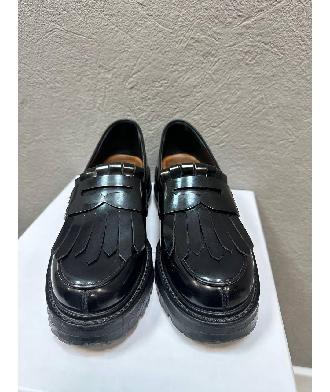 CHRISTIAN DIOR Черные лоферы из лакированной кожи, фото 2