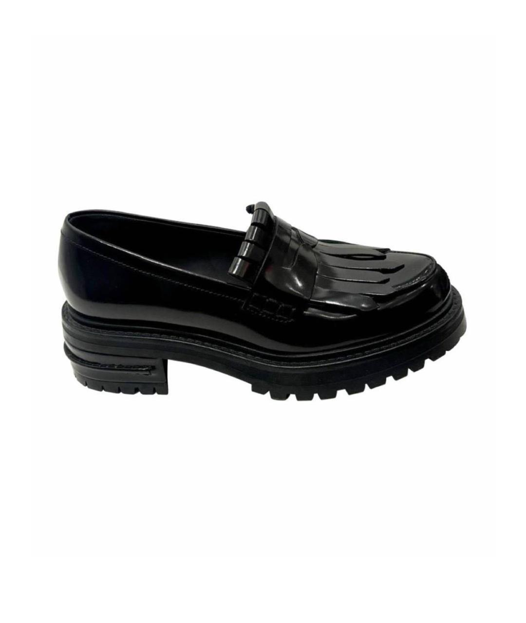 CHRISTIAN DIOR Черные лоферы из лакированной кожи, фото 1