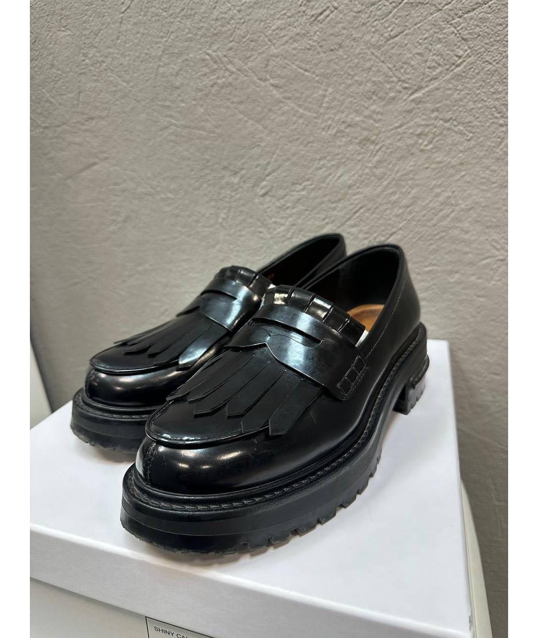 CHRISTIAN DIOR Черные лоферы из лакированной кожи, фото 6