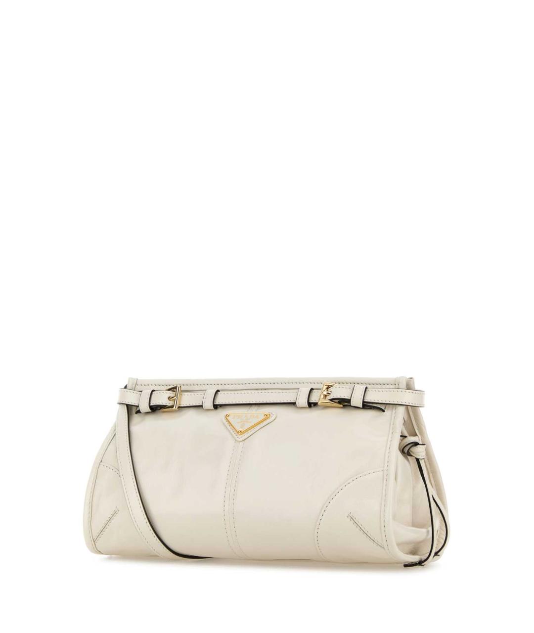 PRADA Белая кожаная сумка с короткими ручками, фото 2