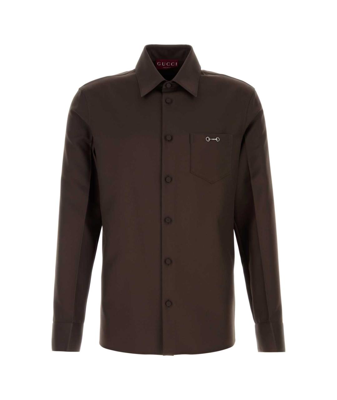 GUCCI Коричневая кэжуал рубашка, фото 1