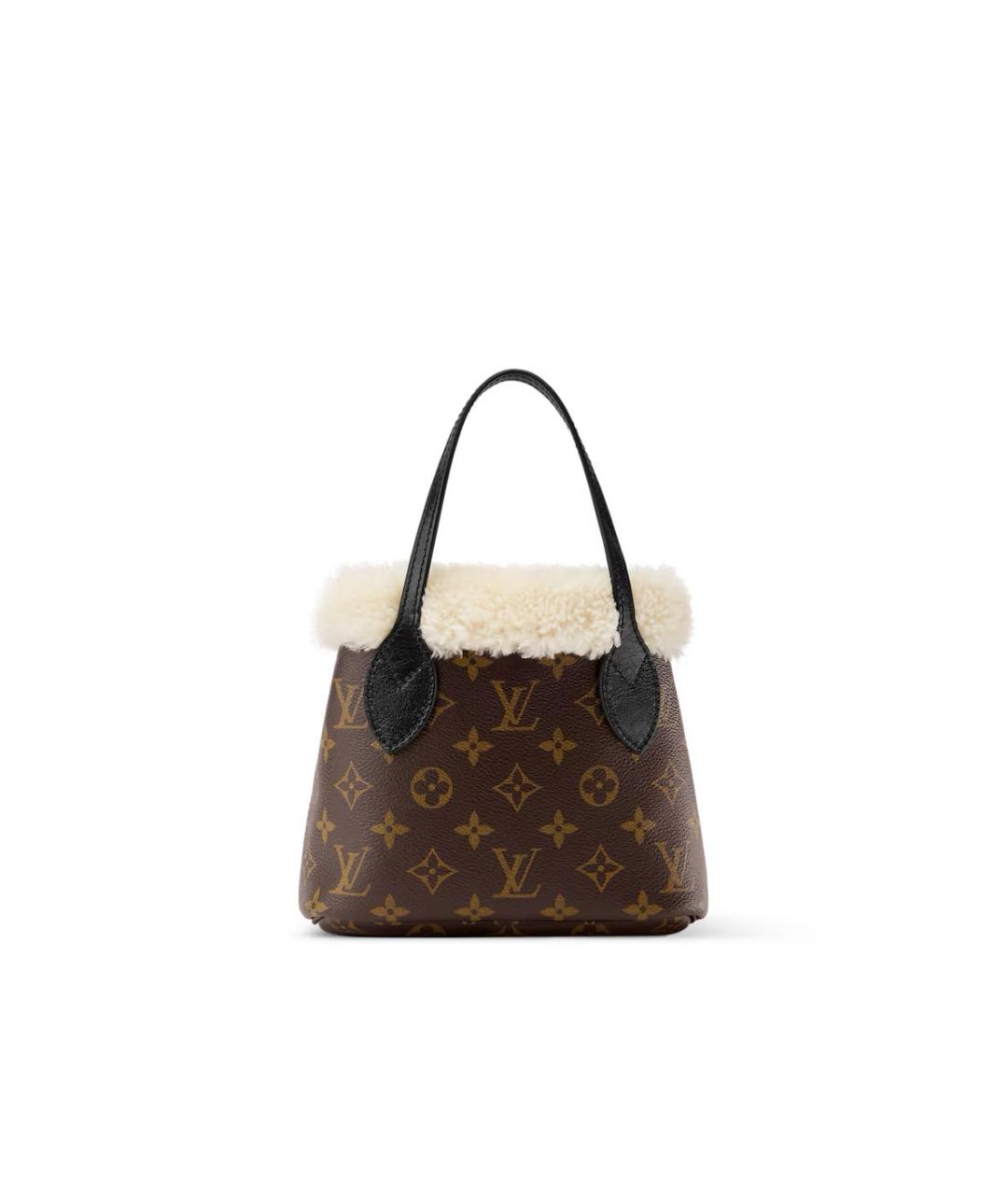 LOUIS VUITTON Коричневая кожаная сумка через плечо, фото 6