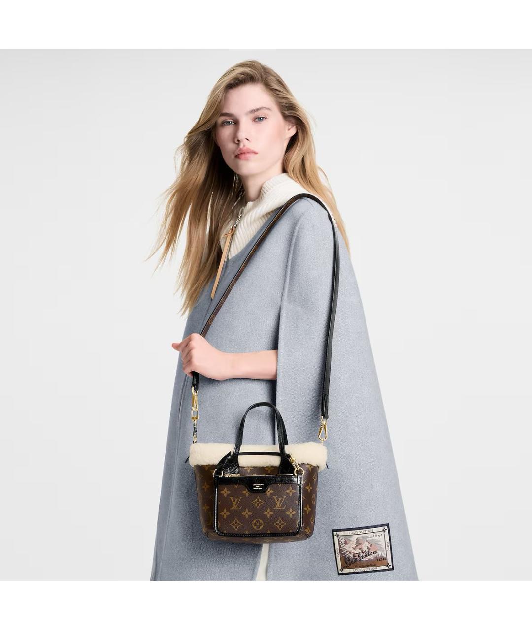 LOUIS VUITTON Коричневая кожаная сумка через плечо, фото 2