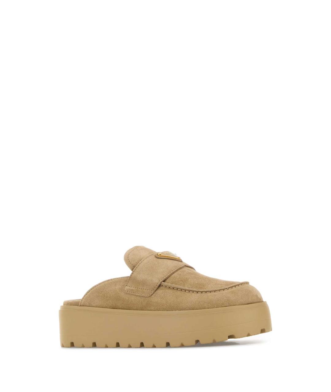 PRADA Бежевые замшевые мюли, фото 2