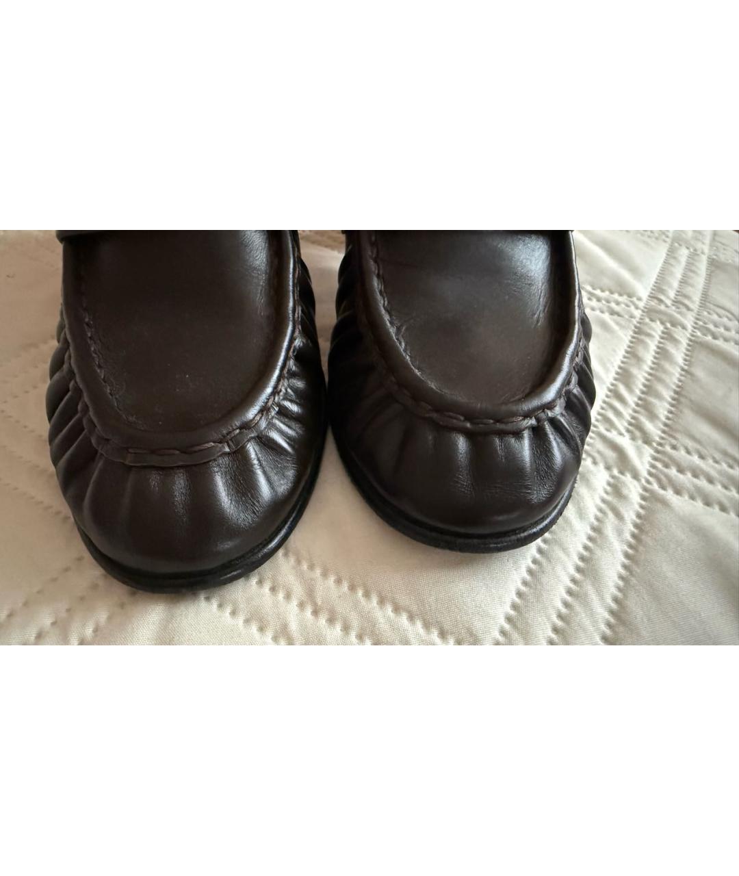 THE ROW Коричневые кожаные туфли, фото 5