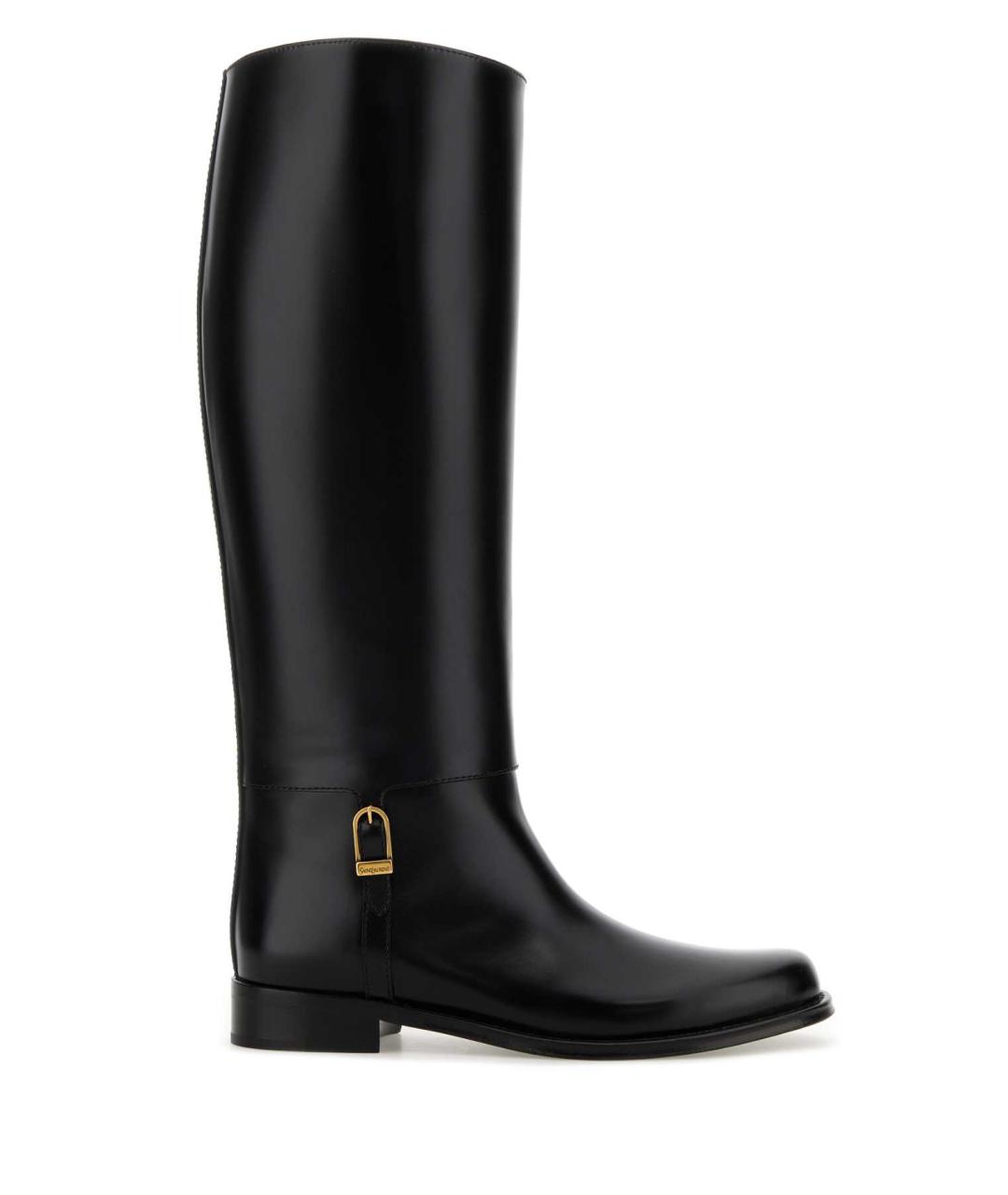 SAINT LAURENT Черные кожаные сапоги, фото 1