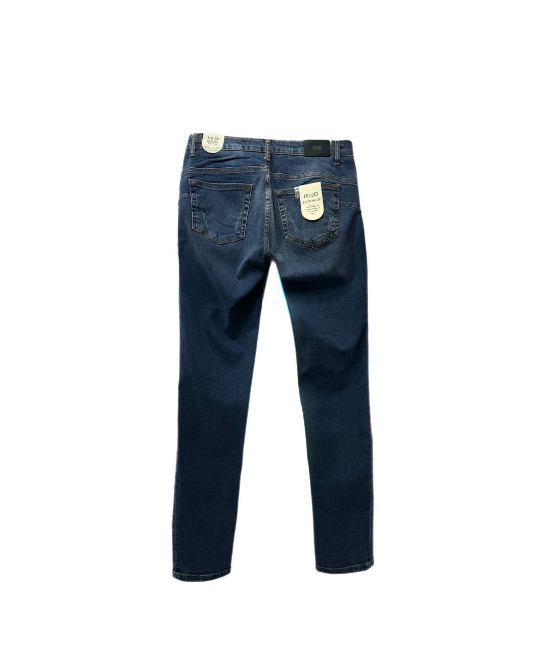 LIU JO Синие хлопко-эластановые джинсы слим, фото 2